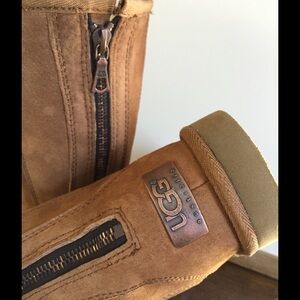 UGG Tall Back Zipper Suede Boots Sz W5
